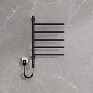 Sèche-serviettes électrique intelligent en acier inoxydable 2025 avec température constante, support rotatif pour serviettes et chauffage pour salles de bain - Product Image 1