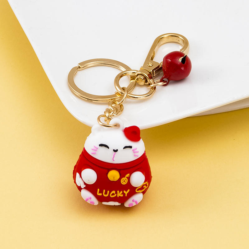 B medium Fortune Cat red