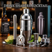 Ensemble de shaker à cocktails, kit de barman 7 pièces, kit de mixologie, ensemble de bar