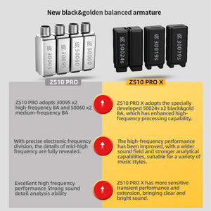 KZ ZS10 <span class=keywords><strong>Pro</strong></span> X Auriculares con Monitor en la oreja Tecnología Híbrida HiFi Bass Tapones para los oídos Juego Deportes Auriculares con cable con micrófono Tapón para los oídos de 3,5mm - Product Image 6