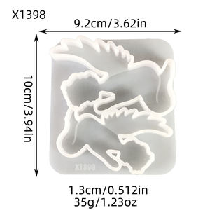 Moule en silicone pour résine fait main, style DIY, ornements décoratifs et outils pour gâteaux, pour la fabrication de résine, moule en plâtre - Product Image 3