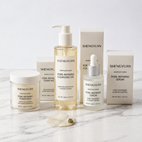 Kit de soin des pores SHENGYUAN Heartleaf BHA : huile nettoyante, tonique, tampons et sérum pour un effet peau de verre