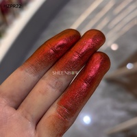 Großhandel Rotes MultiChrome Titan-Chamäleon-Pigmentpulver Winkelwechselndes Duochrome-Pigment für DIY-Make-up Lidschatten