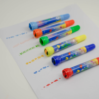 Marqueur double pointe multicolore 2-en-1 avec tampon roulant pour l'art et l'artisanat des enfants