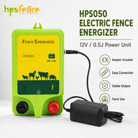 HPSFENCE ODM OEM HPS050 Électrificateur de clôture 12V 0.5J avec adaptateur AC/DC pour systèmes de clôture de pâturages (moutons, chèvres, bovins, chevaux) à usage agricole