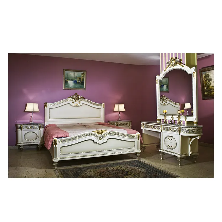 Louis XVI Bedroom Sets Furniture Royal Style Sleeping Room Furniture Customized Bedroom Sets for Adults