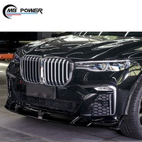 Accessoires de voiture X7 Thunder Style PP Matériau Lèvres avant Pour BMW X7 2019y + kits de carrosserie noir brillant spoiler avant pièces automobiles