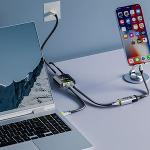 1000Mbps 1 a <span class=keywords><strong>2</strong></span> ,1 a <span class=keywords><strong>3</strong></span> RJ45 Cat6 Shield Air LAN convertitore di rete adattatore di rete con custodia in alluminio - Product Image 3