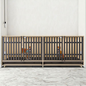 Большие уличные вольеры для собак из экологически чистой древесины, идеально подходят для гостиниц для животных, коммерческих питомников и безопасного домашнего содержания. - Product Image 3