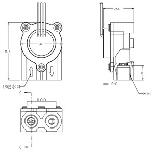 مستشعر تدفق الردهة G بوصة DN8 لمقياس التدفق DC <span class=keywords><strong>3</strong></span>-24V SUS304 مستشعر تدفق التوربين-بمستشعر تدفق الماء - Product Image 5