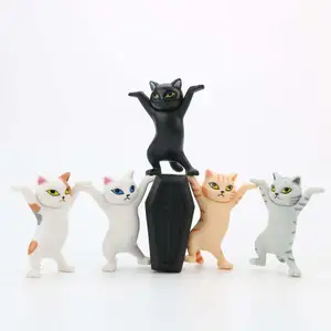 Anime di Action Figure all'ingrosso, modelli di gatti danzanti, giocattoli alla moda giocattoli per capsule che sollevano le mani incantevoli ornamenti per gatti