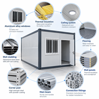 Maison conteneur modulaire préfabriquée en kit pour l'hébergement des travailleurs et l'utilisation comme bureau de chantier