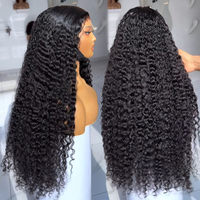 Perruques en cheveux humains indiens bruts, ondulés et profonds, transparents HD, pour perruques frontales en dentelle pour femmes noires, fournisseurs de perruques frontales en dentelle