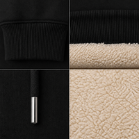 Sweat-shirt à capuche en polaire doublé Sherpa avec cordon de serrage, épais, ample, chaud, pour l'hiver, thermique, confortable, pour la détente