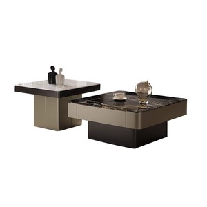 2025 nghệ thuật tiên tiến siêu Pha Lê Đá Bàn trà hiện đại đơn giản Kích thước vuông cho phòng khách đồ nội thất bằng đá cẩm thạch - Product Image 5