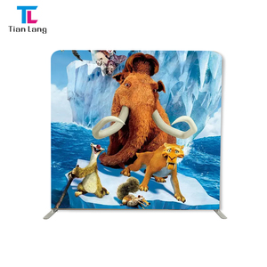 TianLang Impresión de sublimación de tinte de doble cara Tela de tensión portátil Pantalla de fondo Stand de feria comercial Banner plegable - Product Image 3