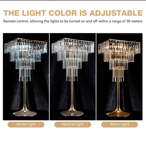 Cổ điển cao cấp sang trọng Acrylic Pha lê điều khiển từ xa cây hình dạng đám cưới Bảng trung tâm Led trang trí chiếu sáng - Product Image 5