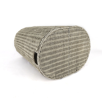 Lot de 9 paniers à linge ovales en rotin PE tissé avec couvercle en métal pour salle de bain Vente en gros personnalisé Extra Large