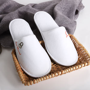 Zapatilla de <span class=keywords><strong>hotel</strong></span> de algodón polar de Coral impresa personalizada logotipo bordado accesorios de viaje servicios de <span class=keywords><strong>hotel</strong></span> desechables fáciles de desechar - Product Image 5
