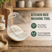 Égouttoir de cuisine en plastique pour riz, avec trous fins, antidérapant, pour laver les fruits et légumes, et filtrer l'eau