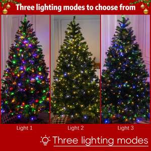 DB 7ft Mini Premium <b>Christmas</b> <b>Tree</b> 450 Multicolor <b>LED</b> <b>Lights</b> 11-Function Control Made PET Paper for Shopping Mall Decorations - Product Image 5