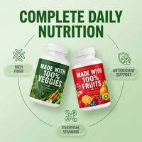 OEM Fruit- en Groentecapsules, groente- en fruitsupplement met vitaminen, mineralen en vezels, voedingsgebalanceerd