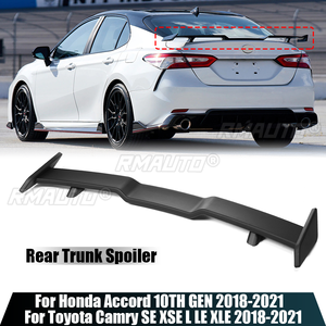 ปีกสปอยเลอร์ฝาท้ายรถสีดำ/คาร์บอนมองสำหรับ Toyota Camry SE L LE XLE สำหรับ Honda Accord 10TH Gen 2018 2019 2020 2021 - Product Image 1