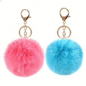 En gros Porte-clés pompon en fausse fourrure de lapin, doux et moelleux, pour sacs, sacs fourre-tout et voitures, idéal comme cadeau - Product Image 2