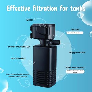 Filtro de Acuario Premium de 15W, Sistema de Purificación de Agua para Peceras con Bomba de Alta Eficiencia, Filtración Mecánica y Biológica - Product Image 5