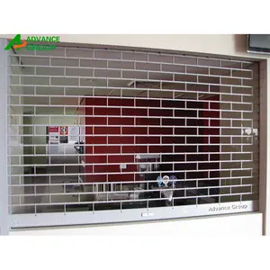 High Security Grill Roller Shutters Counter Aluminium Rolling Up Grille Shutters Custom Designs Auto Grill Doors