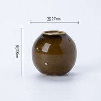 Vas Magnet Kulkas Keramik Oval Mini Modern Gaya Farmhouse Jingdezhen Guangdong Dekorasi DIY Rangkaian Bunga Hiasan