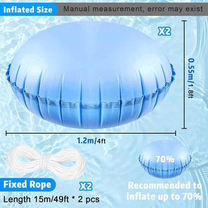 Almohada inflable para piscina de 80x80cm, flotador de PVC para protección de cubierta de piscina - Product Image 5