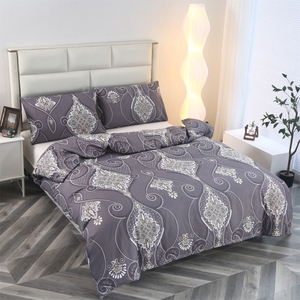 Sábana de cama OEM, funda de edredón, estampado botánico, flor, microfibra, juego de funda de edredón, colcha ajustada, juegos de cama - Product Image 6