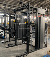 Equipo de Gimnasio Multifuncional de Acero para Uso Comercial, Conjunto de Entrenamiento Combinado Smith