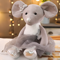 Belle Ballet Souris Vache En Peluche Jouets Doux En Peluche Mignon Dressing Animaux Poupées Bébé Doigt Oreiller pour Enfants Filles