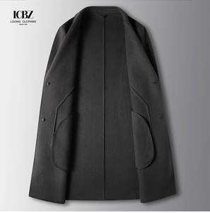 Long <span class=keywords><strong>manteau</strong></span> de trench en <span class=keywords><strong>laine</strong></span> personnalisé de haute qualité de dernière conception pour hommes <span class=keywords><strong>manteau</strong></span> d'hiver <span class=keywords><strong>manteau</strong></span> de <span class=keywords><strong>laine</strong></span> pour hommes avec bouton - Product Image 3