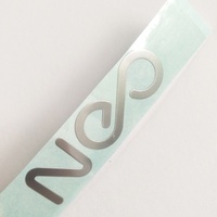 Autocollants de transfert de logo en nickel électroformé ultra-mince personnalisés, étiquettes métalliques autocollantes pour bouteilles en verre