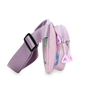 Multifunctional Waist <b>Bag</b> With Zipper Closure Portable Outdoor Sports Chest <b>Bag</b> For Women Purple - Product Image 1