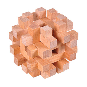 Rompecabezas de madera de haya, rompecabezas Burr, rompecabezas 3D hechos a <span class=keywords><strong>mano</strong></span>, juegos de ingenio, juguetes educativos intelectuales para niños y adultos - Product Image 5