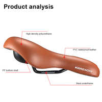 Selle de vélo personnalisée KEREACHY confortable en gel, selle souple pour VTT électrique, selle sous vide, sécurité, imperméable, massage