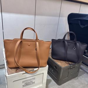 Sac cabas femme en cuir de vachette grainé sans marque, doublure en sergé de coton, style chic parisien, pour le quotidien, fournisseur en gros de boutiques européennes - Product Image 5