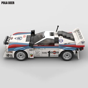 Poladeer 244 Piezas, Bloques de Construcción de Plástico ABS, Coche de Rally Lancia <span class=keywords><strong>037</strong></span> Martini, Juguete de Ensamblaje, Rompecabezas, <span class=keywords><strong>Modelo</strong></span>, Regalo - Product Image 5