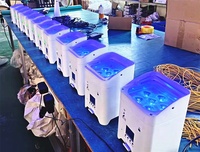 Éclairage de scène LED pour fêtes, sans fil, DMX, IR, contrôle par application, 6x18w LED, batterie, Uplight