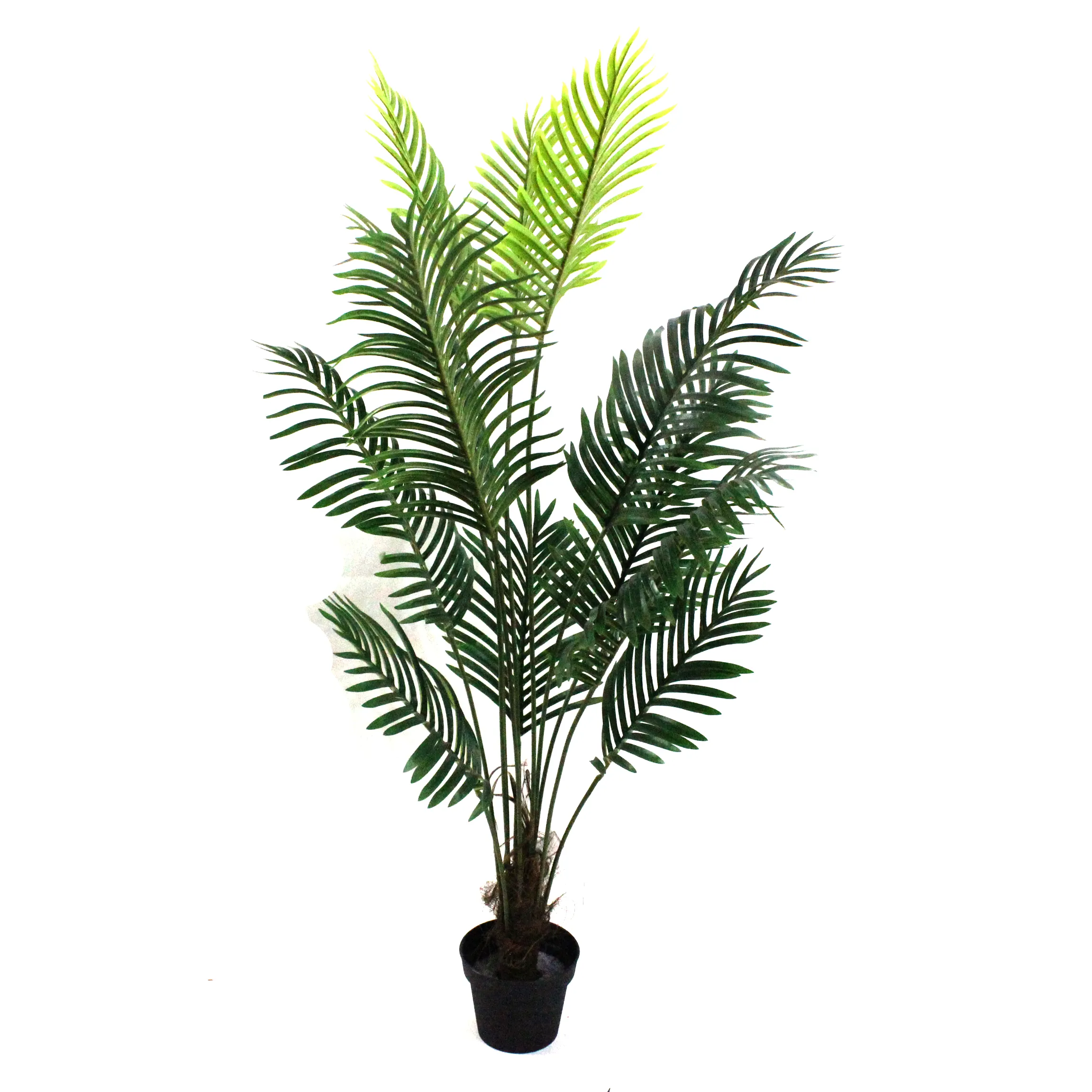 Nuovo stile 5ft 6ft piante in vaso di palma kwai 150 centimetri 160 centimetri 180 centimetri di palma artificiale foglie di albero bonsai pianta