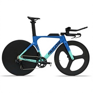 Bicicleta de Triatlón Hulda 700c T800 de Fibra de Carbono, 24 Velocidades, Grupo Inalámbrico TT7110, Cuadro Aerodinámico para Contrarreloj, 14 kg, Pedales de Aluminio - Product Image 1