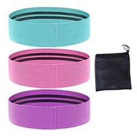 Bandes de résistance pour les hanches en latex et tissu Rizhao Fitness Sport - Ensemble d'entraînement pour les fessiers et les muscles du bas du dos pour femmes (force légère/moyenne/lourde)