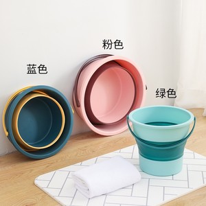 Foldable <b>Bucket</b> 4.6L 10L 16.8L Plastic Collapsible For Washing Car Fishing Portable Multi Functional Blue Pink Green - Product Image 1