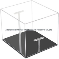 Boîte de présentation de chapeaux en acrylique anti-UV pour casquette de baseball et de football Housse de rangement anti-poussière pour présentoir de vente au détail