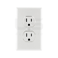 UL listelenen 15 Amp 125 Volt in-duvar priz 3 Prong elektrik soketi beyaz duvar Outlet dubleks priz elektrik prizi