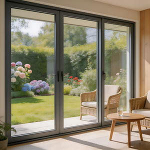 Fenêtres en <span class=keywords><strong>baie</strong></span> en aluminium à design d'angle, extra lumineuses, avec vue sur le jardin - Product Image 4